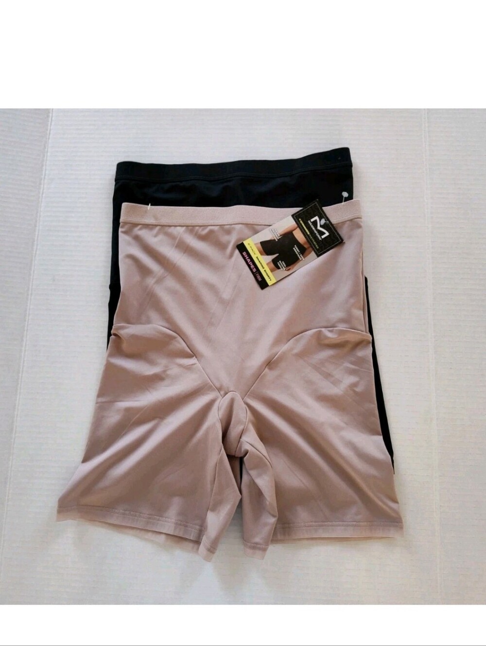 Maidenform Shapewear Shorts 2 Pack Size Small Firm Shaping Shorts Black/Nude